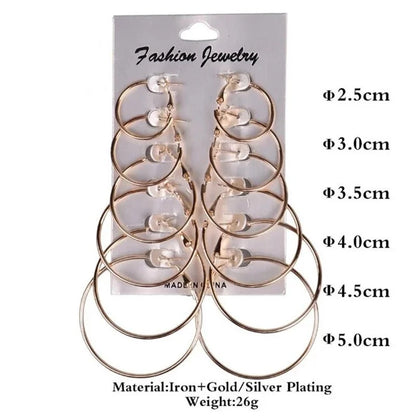 Creolen/Hoop Earrings 6pcs. Set